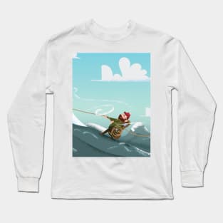 Cartoon Rock Climber Long Sleeve T-Shirt